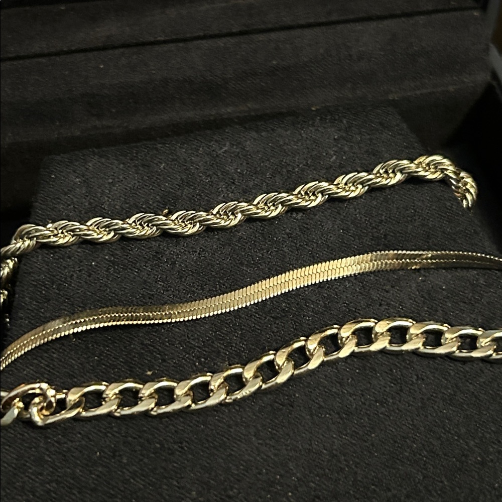 Elegant Silver Bracelet Set / 3 bracelets
